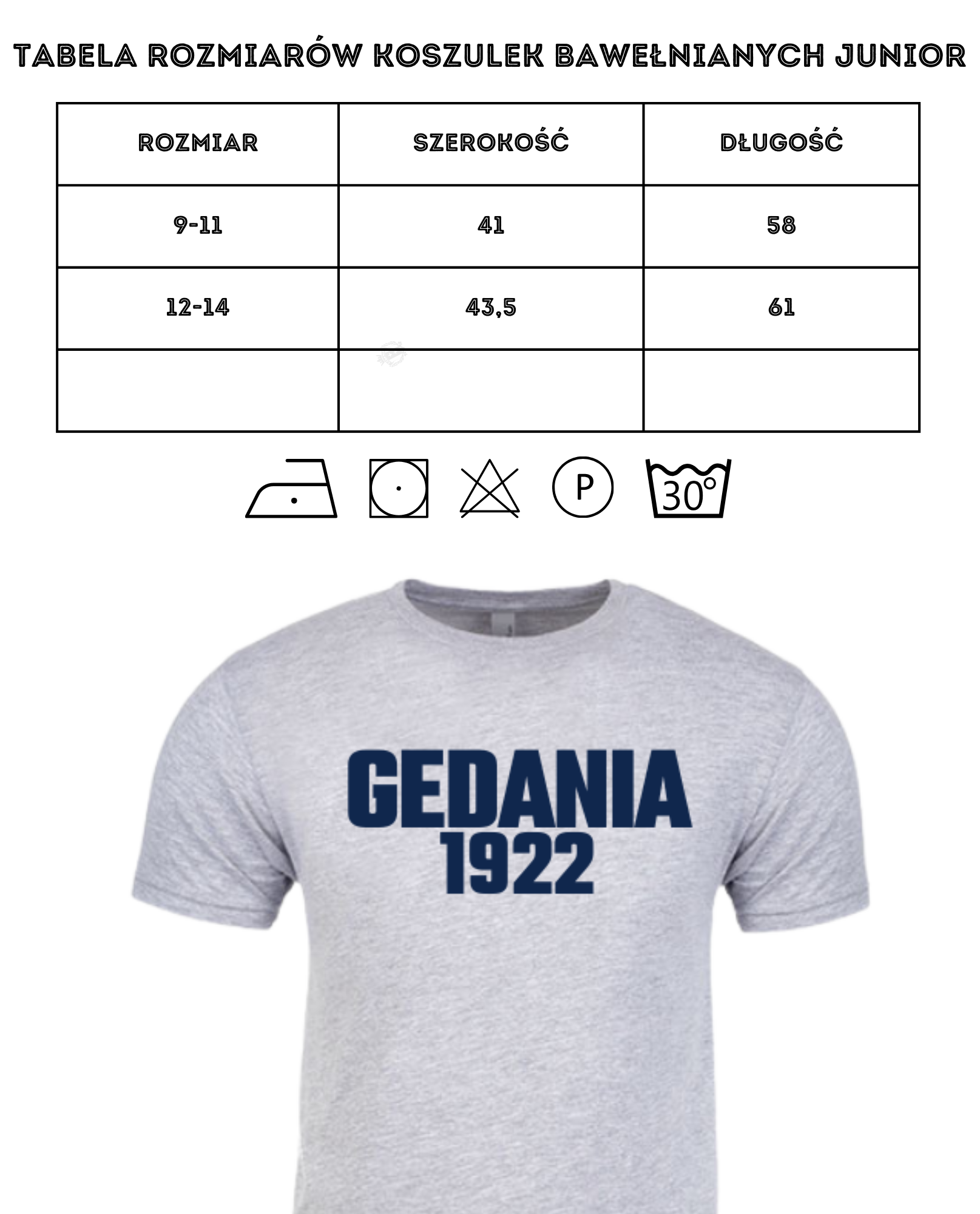 T-shirt bawełniany junior GEDANIA 1922