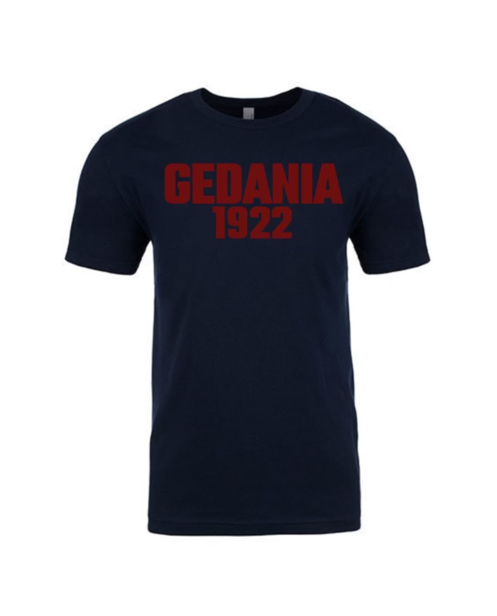 T-shirt bawełniany GEDANIA 1922 GRANAT