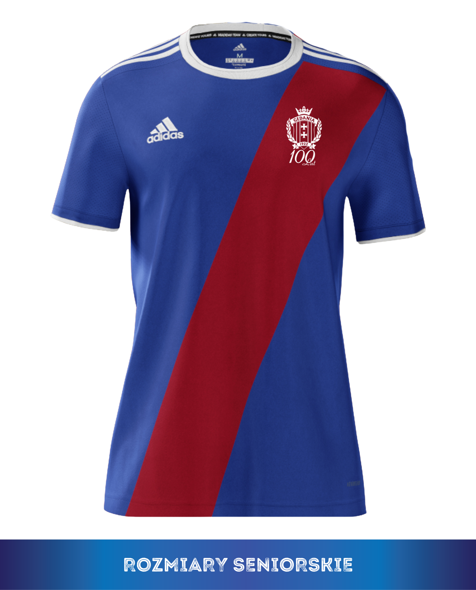 Koszulka meczowa Gedania 1922 ADIDAS COMPETITION 21 niebieska Senior