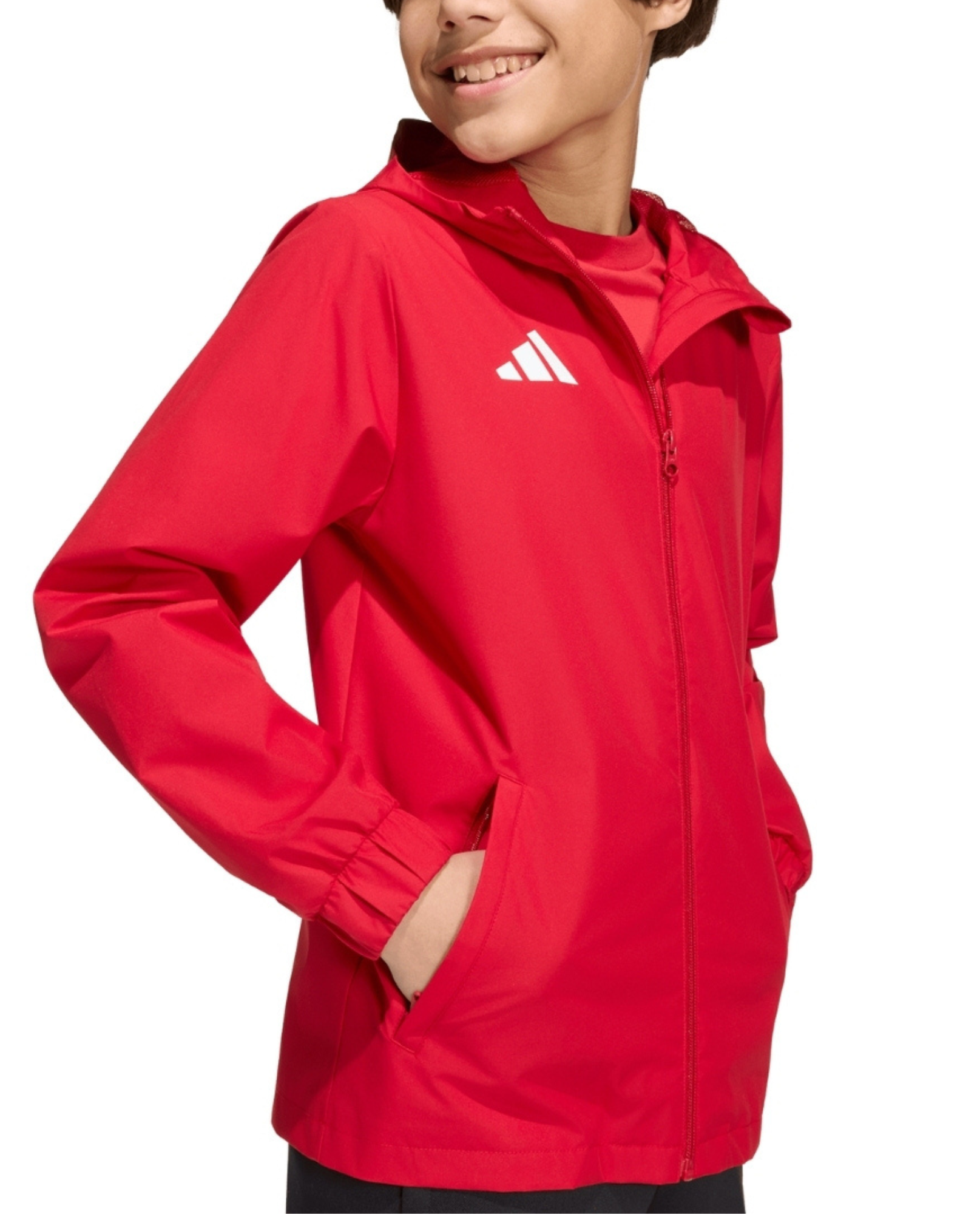 Kurtka ortalionowa Gedania 1922 ADIDAS ENTRADA 22 czerwona Junior