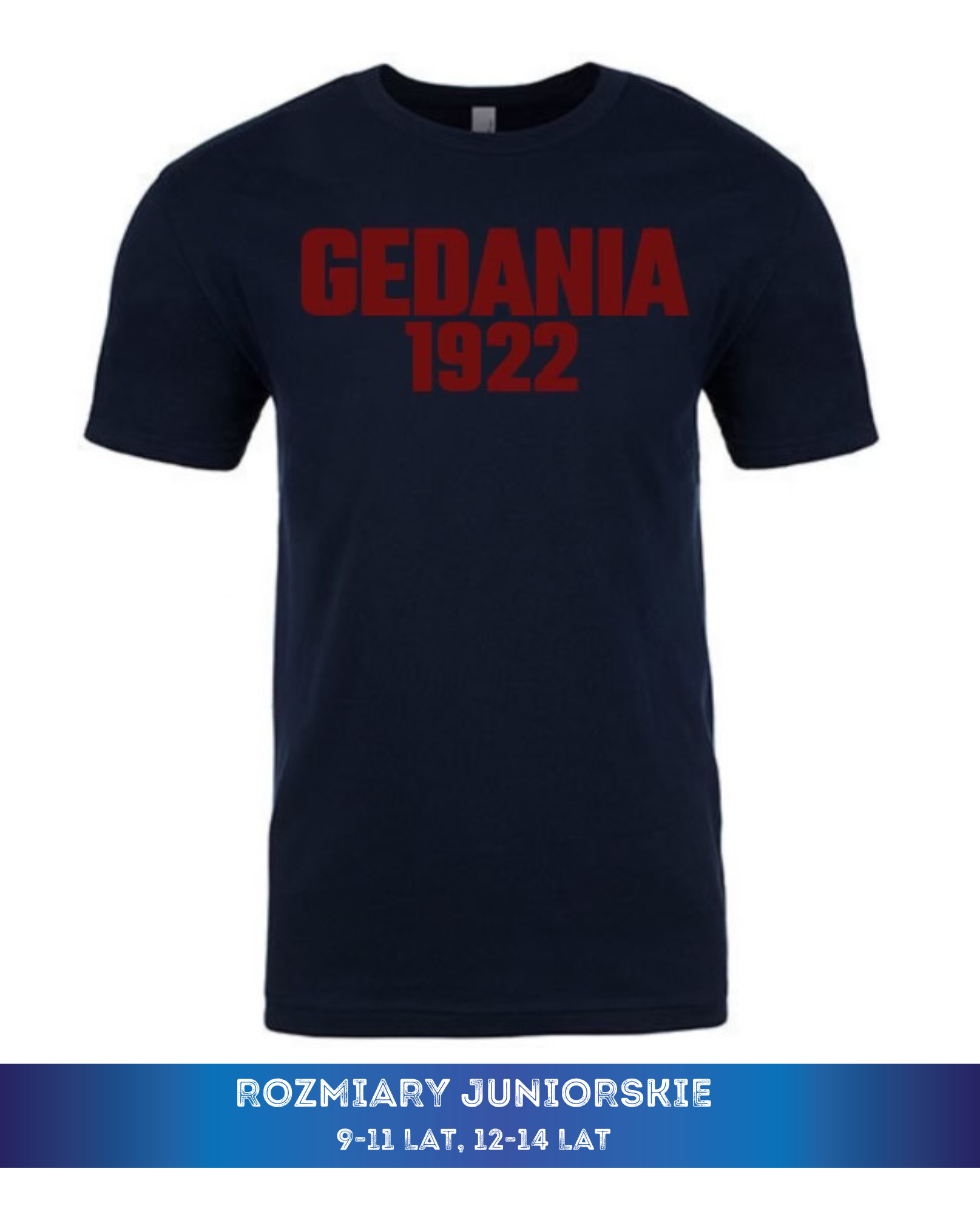 T-shirt bawełniany junior GEDANIA 1922 GRANAT